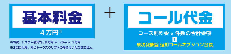 基本料金4万円